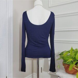 Double Lined Super Soft Ballerina Shoulder Top In Royal Blue
